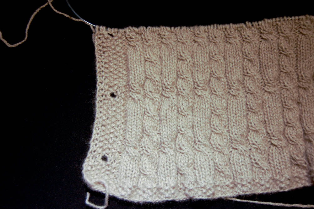 Cowl schal Stricken: Knopflöcher stricken