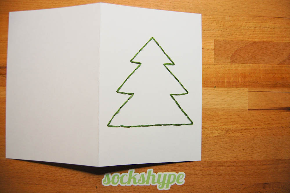 Weihnachtskarten selber machen auf sockshype