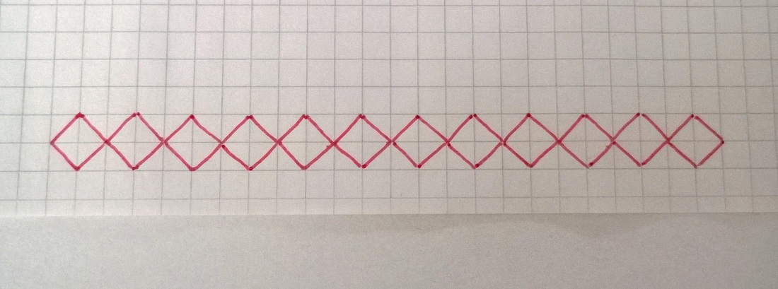 Schal im Entrelac-Muster