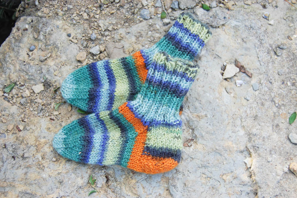 selbstgestrickte Socken