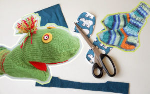 Stricken für Kinder – Handpuppe aus Socken stricken