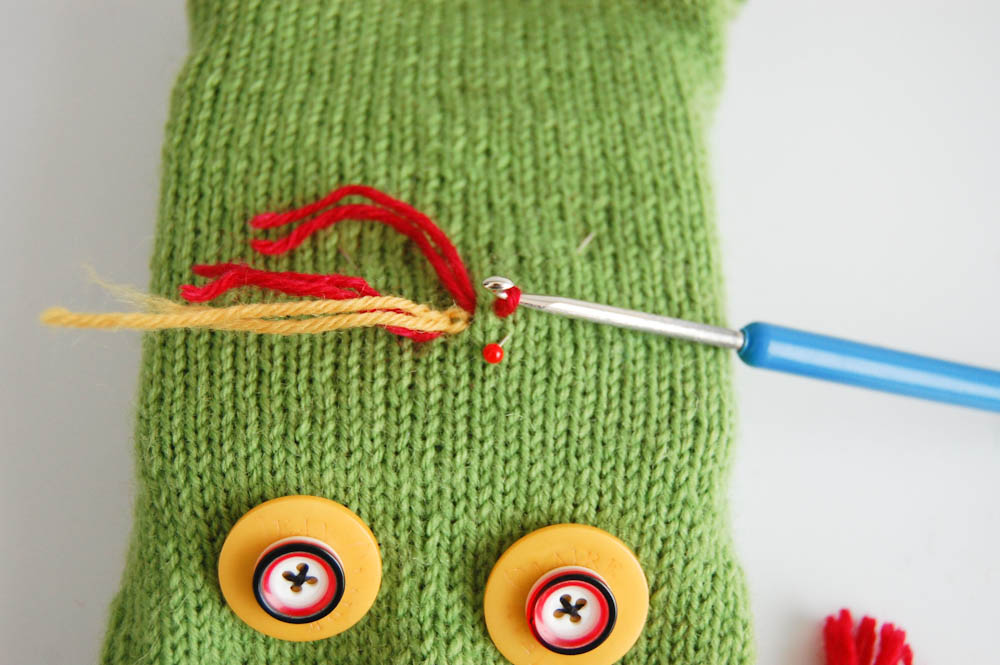 Handpuppe aus Socke