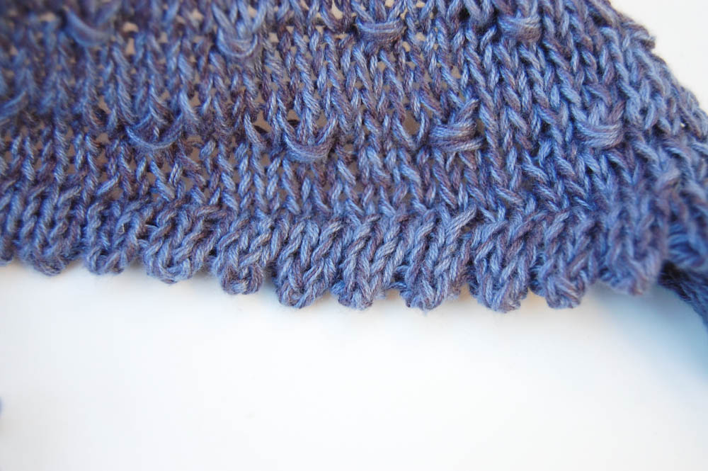 Schal stricken - Estonian Button Stitch-12