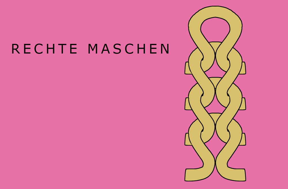 Rechte und linke Maschen - rechte Maschen