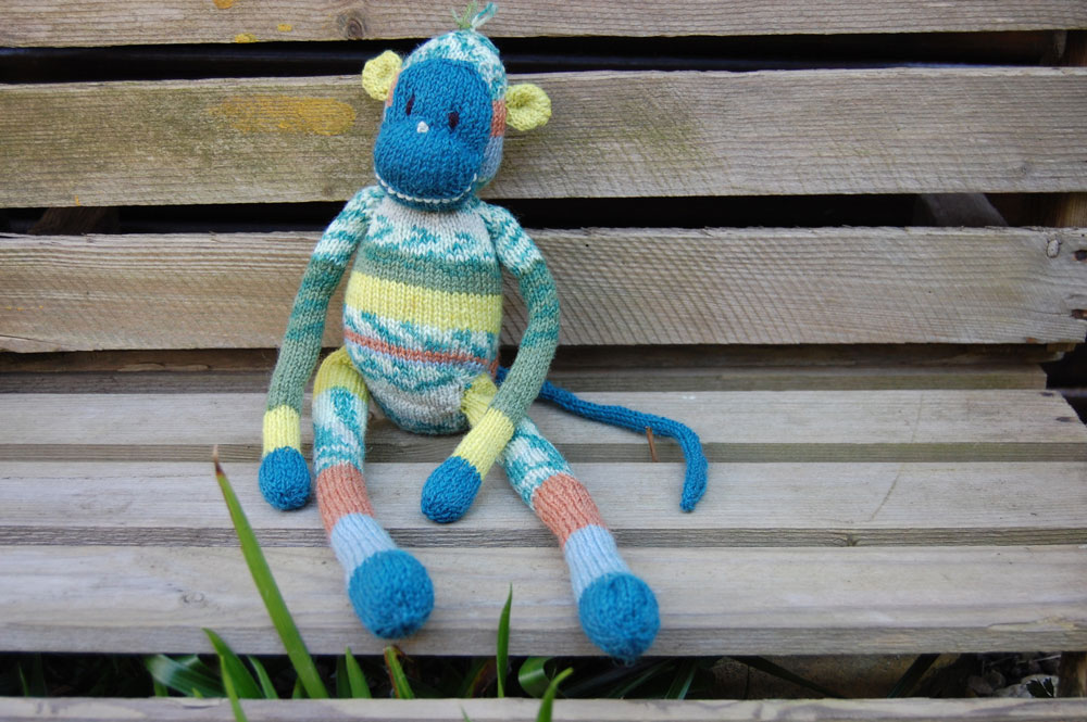 Geschenke stricken - Affe Paulchen