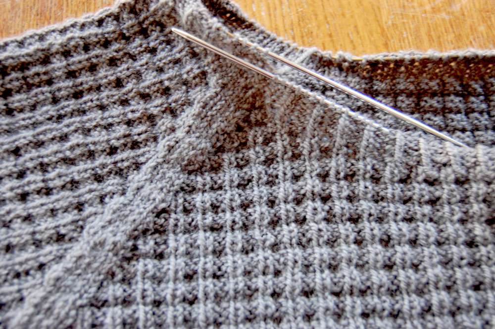 Pullover stricken - Halsausschnitt