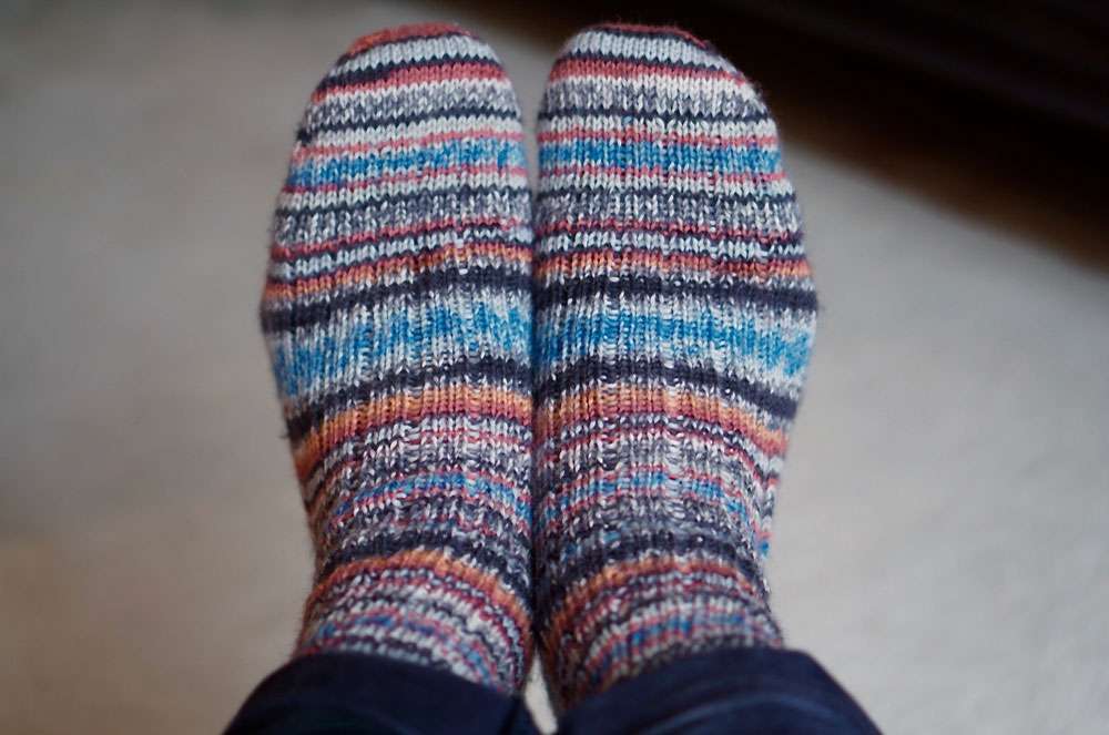 Toe Up Socken