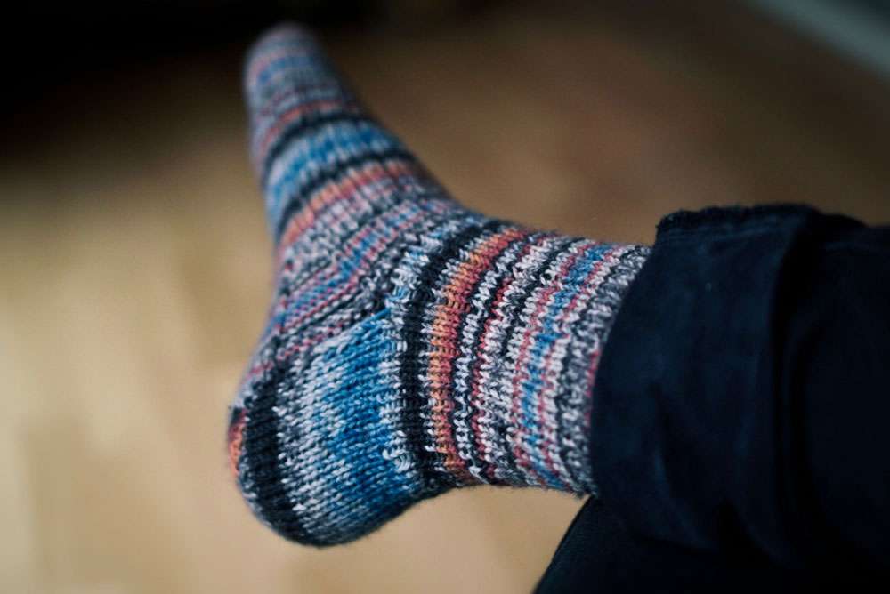 Toe Up Socken