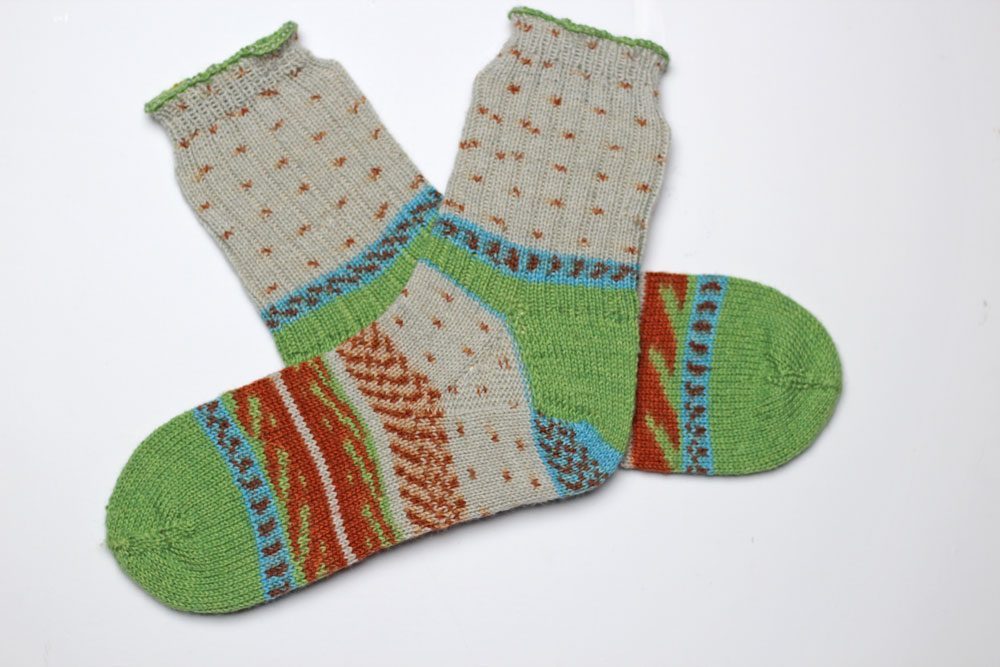 Toe Up Socken - Sockenwunder - fertige Socken