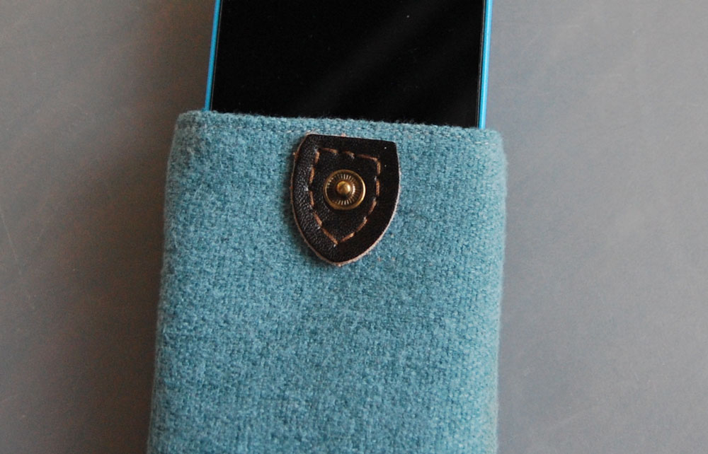 Smartphone-Tasche nähen - Verschluss