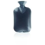 Fashy 35674.0 Wärmflasche 1er Pack ~ Thermoplast- Wärmeflasche Doppellamelle, geruchsneutral, recyclingfähig, robust und langlebig, fugenloser, schmaler Flaschenhals ~ 2,0 Liter, anthrazit