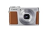 Canon PowerShot G9 X Mark II Kompaktkamera (20,1 MP, 7,5cm (3 Zoll) Display, DIGIC 7, optischer Bildstabilisator, Full-HD, WLAN, NFC, Bluetooth, Blendenautomatik; Zeitautomatik, 1080p), Silber