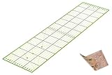 Guss & Mason Patchwork Lineal 60x15cm mit gratis Anti Rutsch Aufklebern. Transparentes Universal Lineal mit cm und Winkel-Maßen