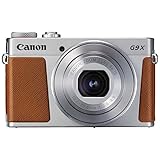 Canon PowerShot G9 X Mark II Kompaktkamera (20,1 MP, 7,5cm (3 Zoll) Display, DIGIC 7, optischer Bildstabilisator, Full-HD, WLAN, NFC, Bluetooth, Blendenautomatik; Zeitautomatik, 1080p), Silber