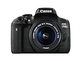 Canon EOS 750D SLR-Digitalkamera (24 MP, APS-CCMOS-Sensor, WiFi, NFC, Full-HD, Kit inkl. EF-S 18-55mm is STM Objektiv) schwarz