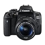 Canon EOS 750D SLR-Digitalkamera (24 MP, APS-CCMOS-Sensor, WiFi, NFC, Full-HD, Kit inkl. EF-S 18-55mm is STM Objektiv) schwarz