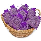 vom-Achterhof 10 Lavendelsäckchen mit 200 g !!!! frischen französischem Lavendel Lavendelblüten der Provence in Lebensmittelqualität gefüllt ! Duftsäckchen