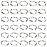 Uniclife 100 Stück 10 mm Schlüsselringe Schlüsselanhänger mit Doppelschlaufen, kleine Metallringe, Verbindungsstücke für Schmuck, Halsketten, Armbänder, Ohrringe, Basteln, Ornamente und DIY-Kunst