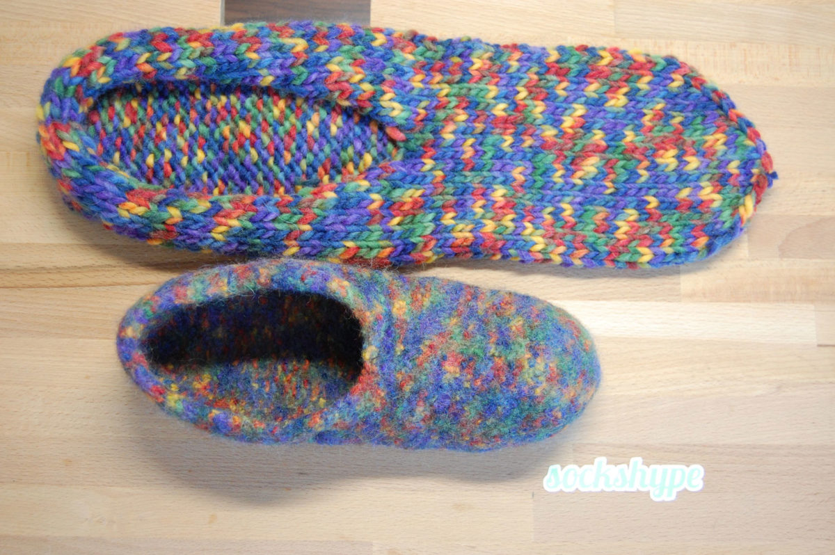 Tutorial: Felt slippers knitting pattern
