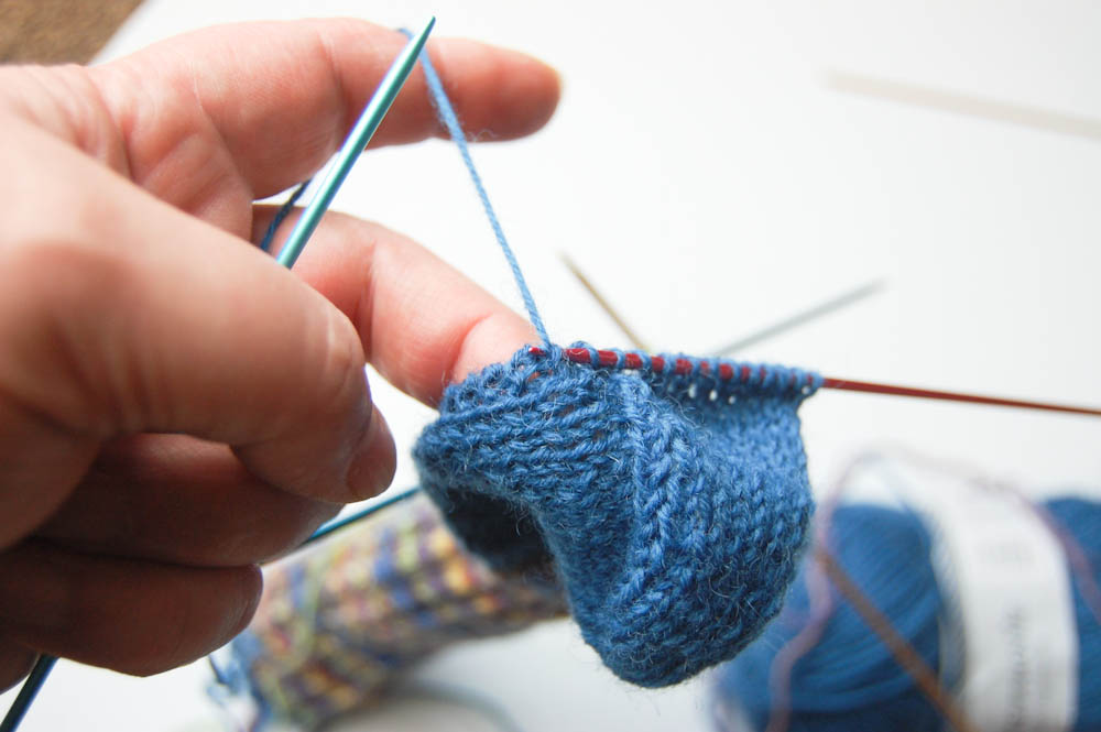 Knitting socks