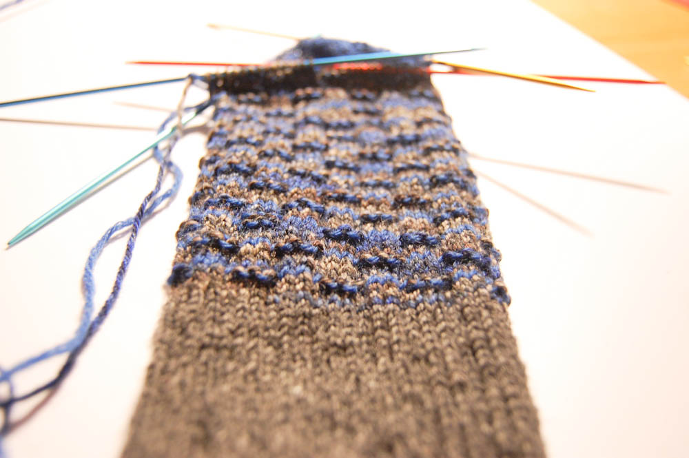 Socken stricken aus Wollresten