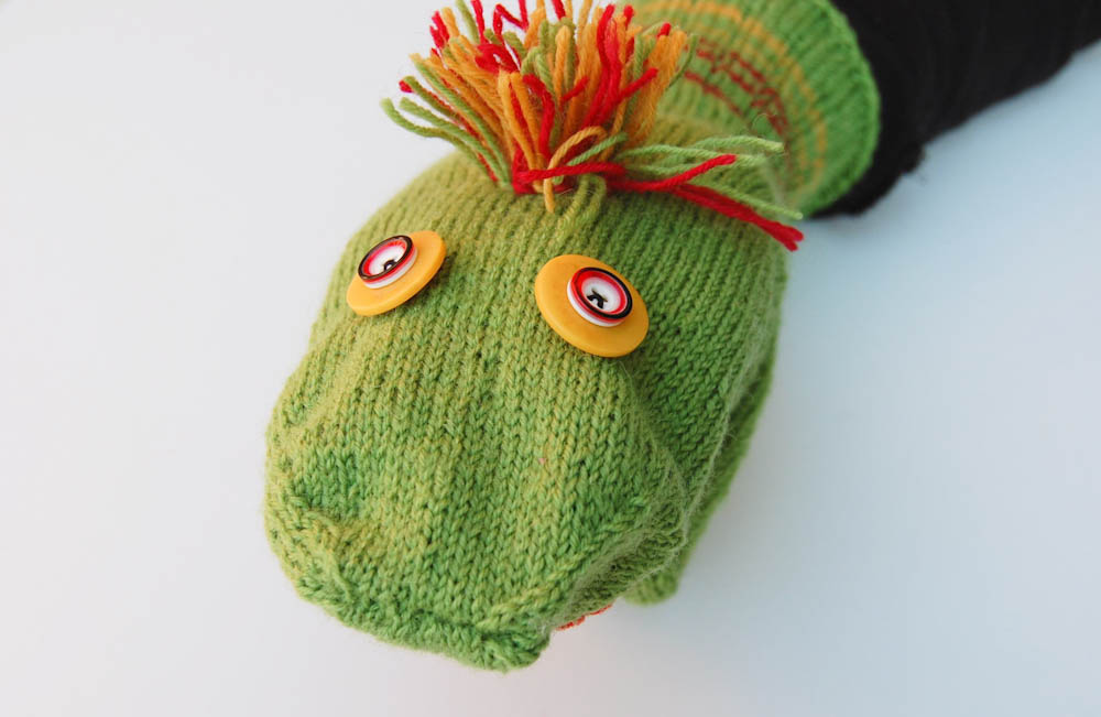 Handpuppe aus Socke