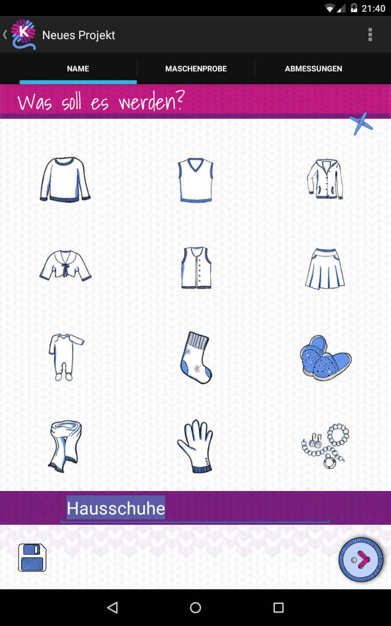 Knitulator_Projekte