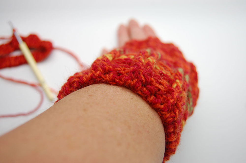 Armstulpen mit Reliefstäbchen