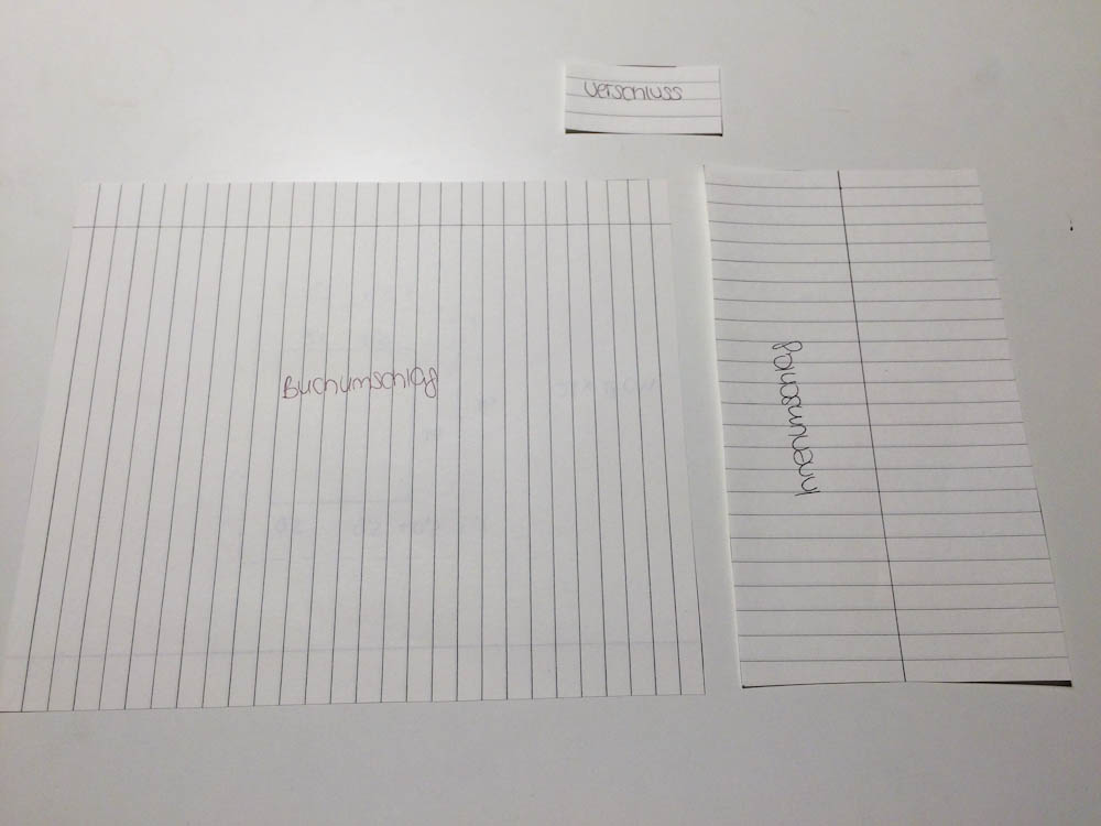 Schutzhülle für Buch nähen - Schnittmuster
