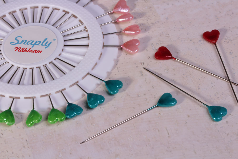 Geschenke für Nähfans - Herz-Stecknadeln