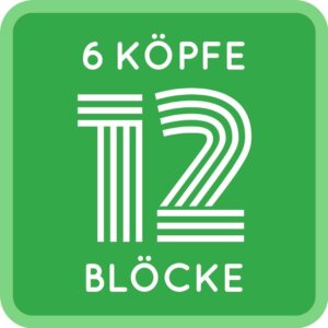 6 Köpfe 12 Blöcke - Logo