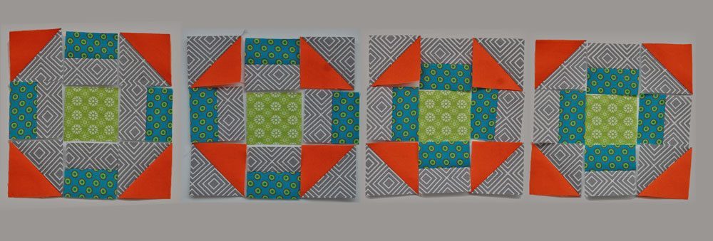 6 Köpfe 12 Blöcke Februar, Quilt Along 2017 - Churn Dash _Möglichkeiten