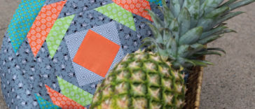 6 Köpfe 12 Blöcke Juni, Pineapple Quilt Along 2017