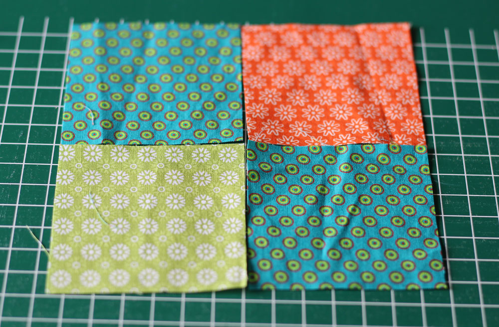 6 Köpfe 12 Blöcke Juli, Quilt-Along, Snail's Trail