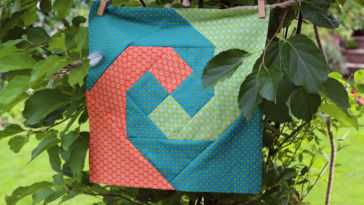 6-köpfe zwölf Blöcke Juli, Quilt-Along, Snail's Trail