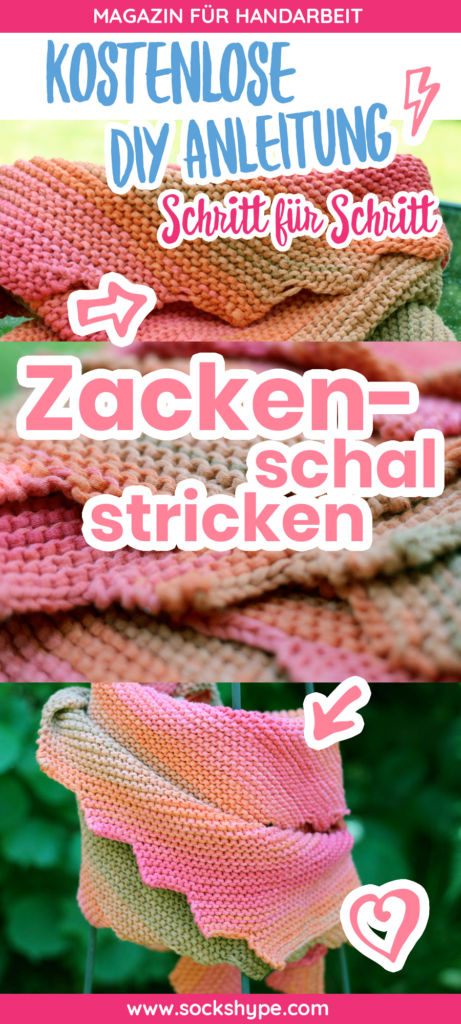 Anleitung: Zackenschal stricken