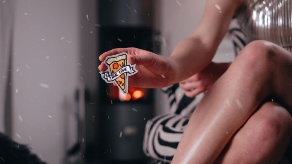 Stickdatei als Patch PIZZA TRUE LOVE