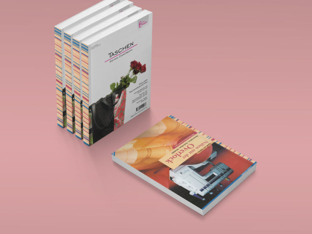 Buch "Nähen mit der Overlock" und 5 Taschen Büchlein von comcreativ