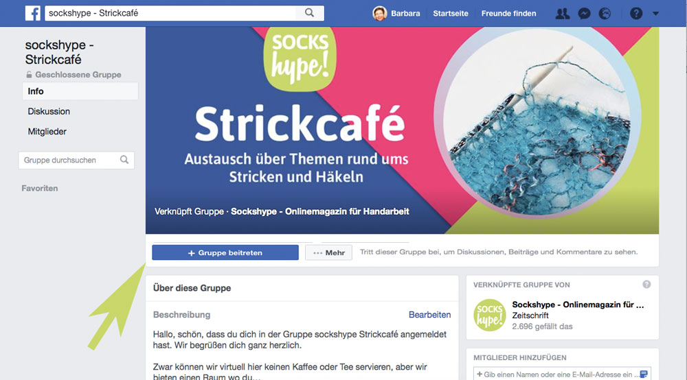 sockshype Strickcafé - die Facebook-Gruppe für alle Strick- und Häkelbegeisterten