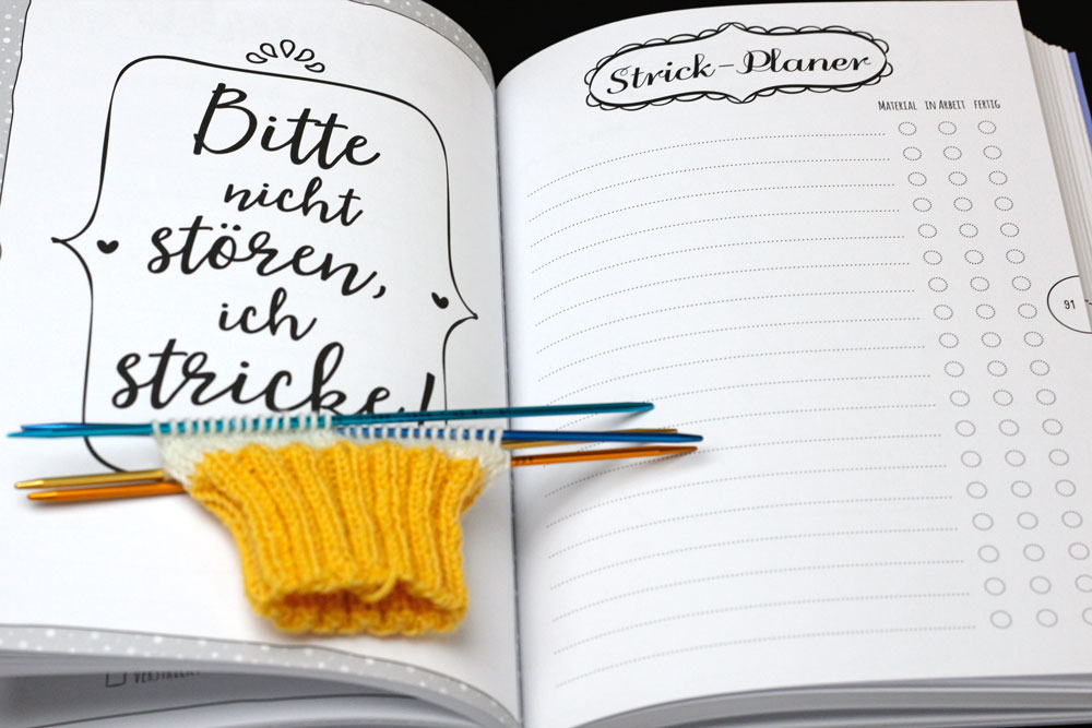Mein Bullet Diary - Mit dem Strickplaner erhältst du eine Übersicht über deine Strickprojekte, für die es weitere Detailseiten gibt.