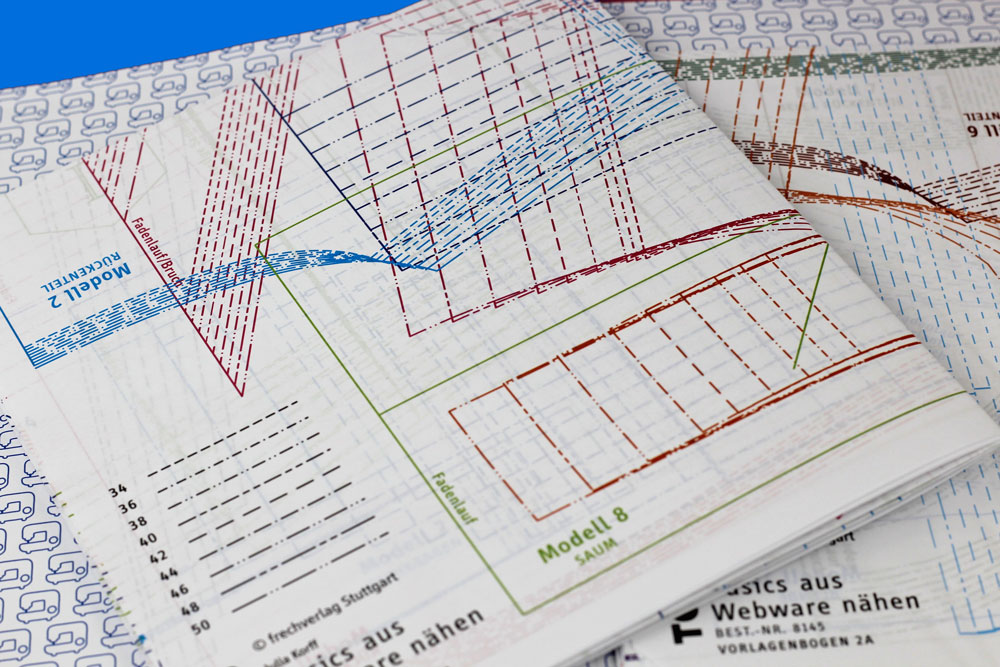 Basics aus Webware nähen - Schnittmusterbögen sind vorne und hinten im Buch eingeklebt und können leicht herausgetrennt werden.