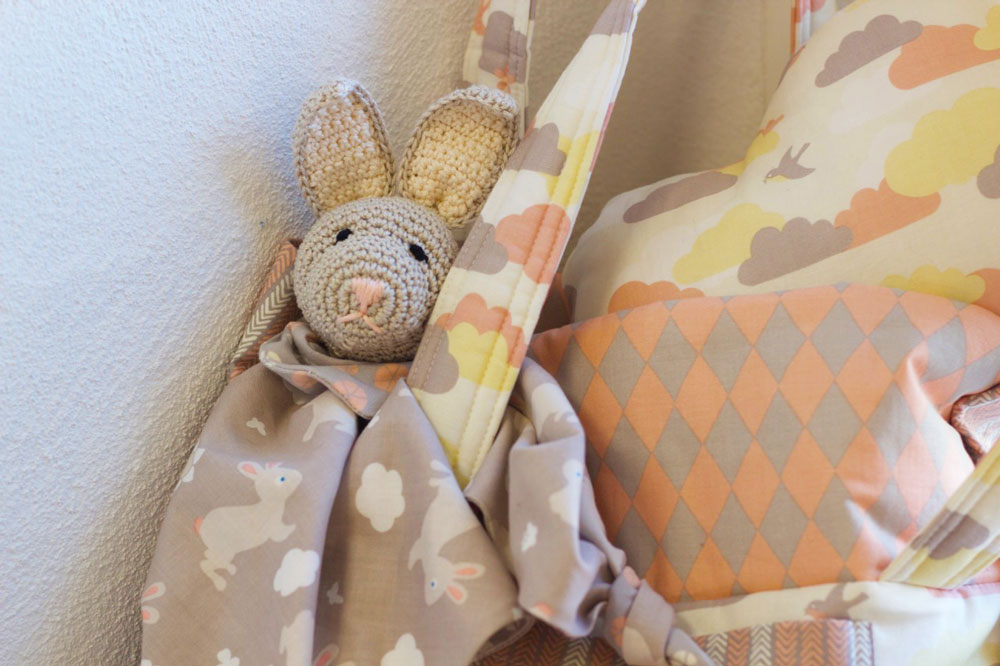 Blackforestcrafts-Bloggertreffen. Das Design Bonny & Cloud mit Häschen, Wölkchen und Karos für Kinder.