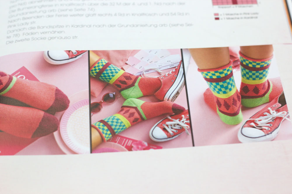 Statement Socken stricken - Farbe Pink