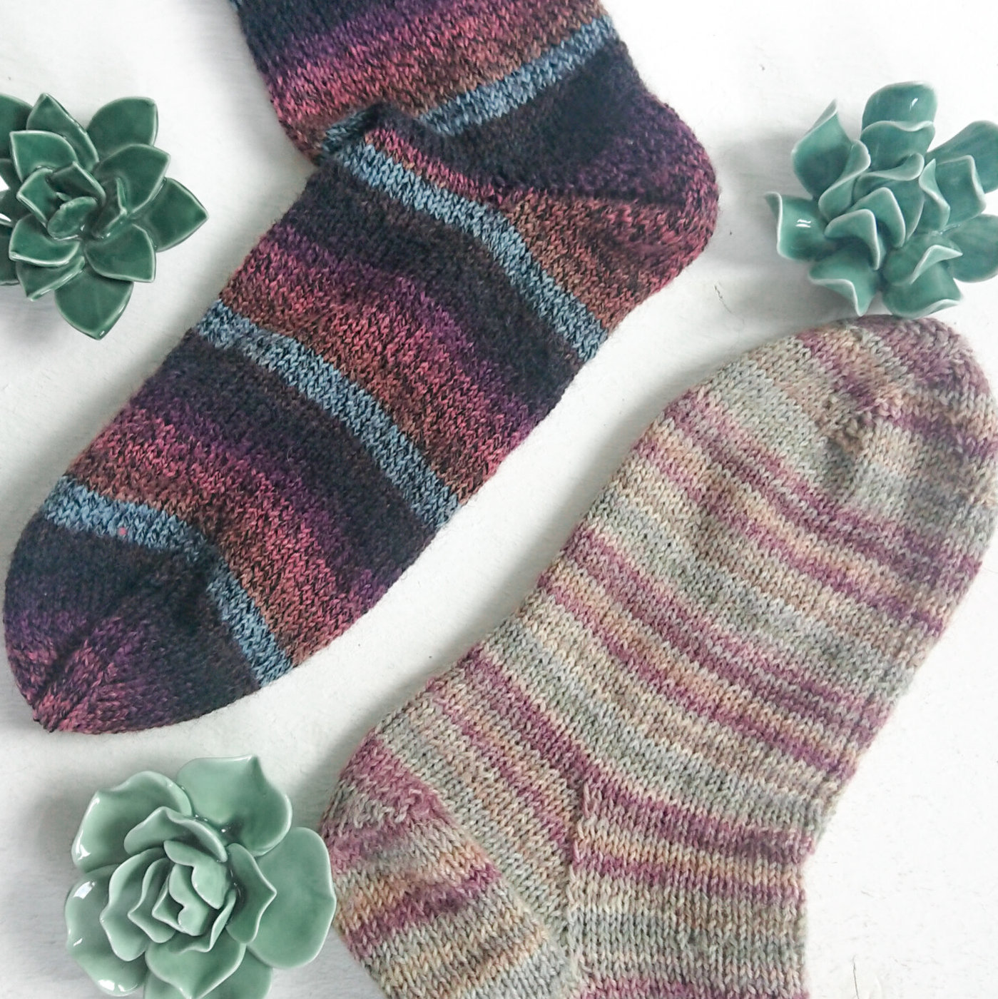 Stricksocken im Vergleich