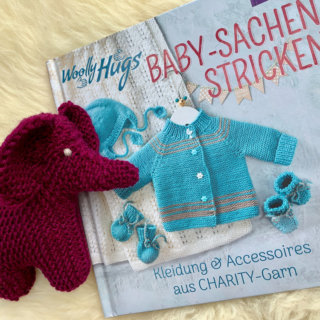 Baby-Sachen stricken - Titelbild mit Elefant