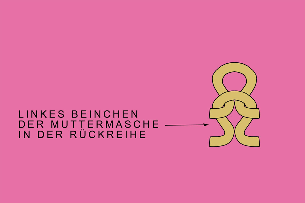 linkes Beinchen der Muttermasche