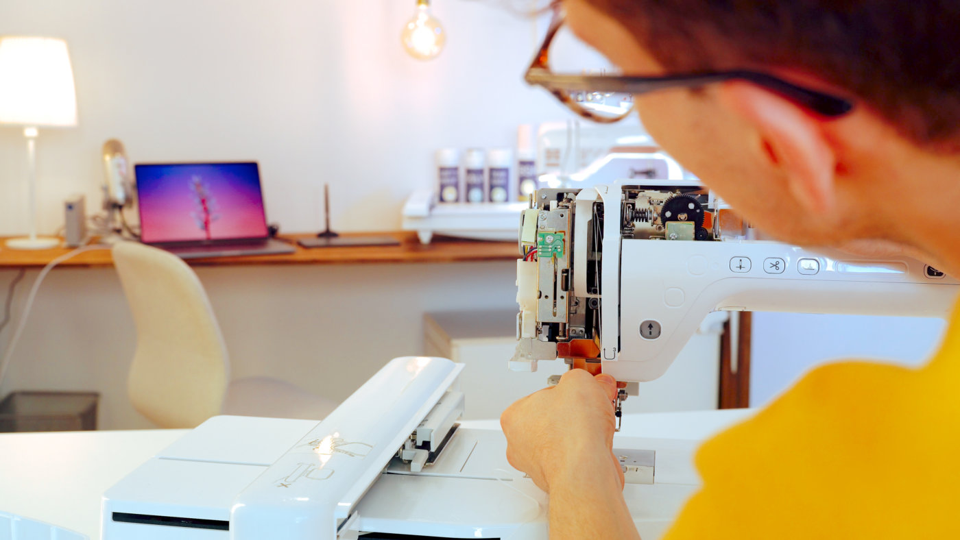 Stickmaschine reinigen