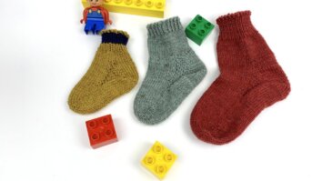 Toe Up Sockens stricken für Babys und Kinder