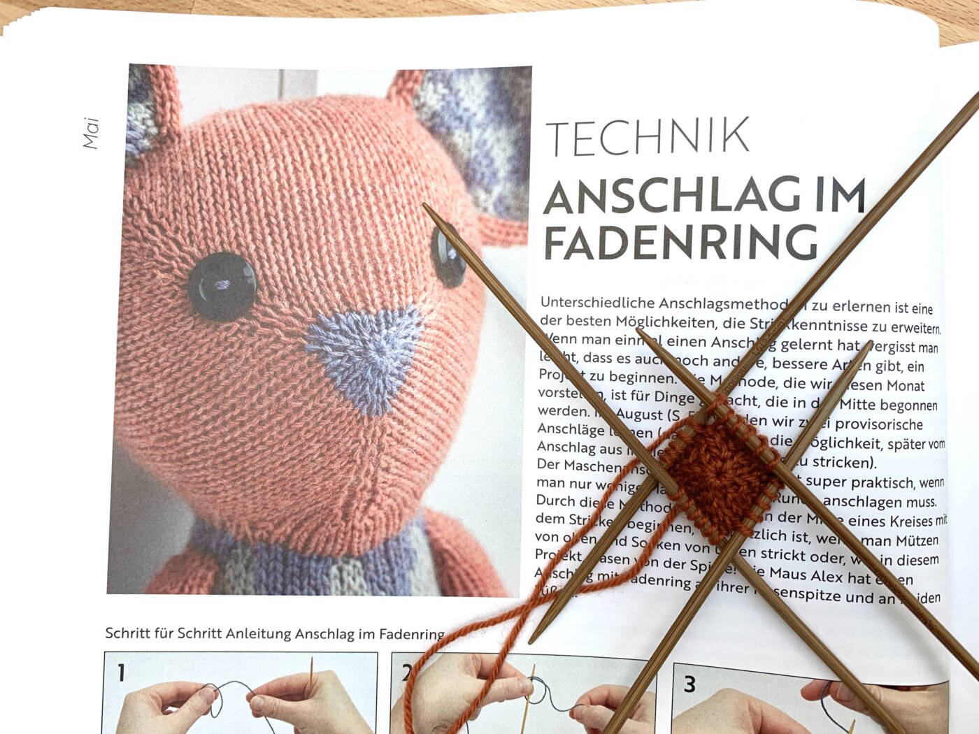 Masterclass stricken - Anschlag im Fadenring