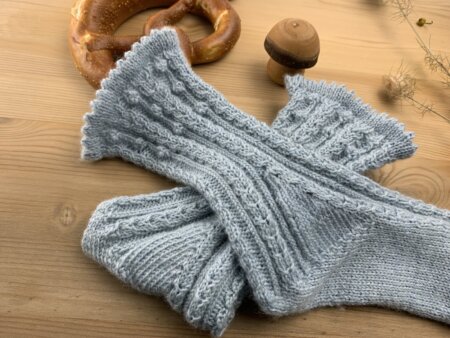 Mausezähnchen stricken - ein Sockenbeispiel